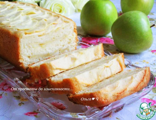 Слоёный манник с яблоками Слоёный манник с яблоками