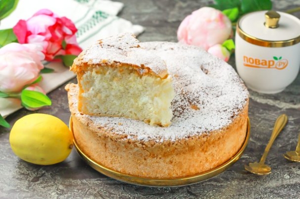 Бисквитный пирог с лимоном Бисквитный пирог с лимоном