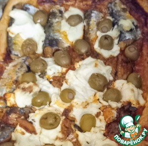 Маргарита из сардин и оливок