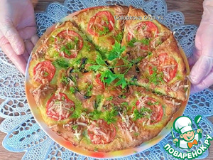 Овощная пицца из моркови и кабачка