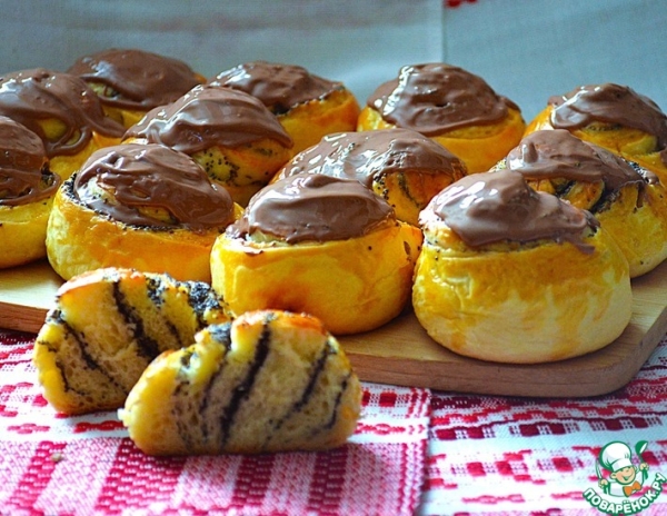 Маковые булочки под шоколадом Маковые булочки под шоколадом