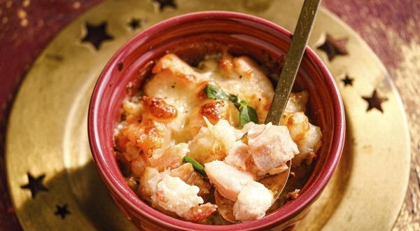 Кокиль из морепродуктов, пошаговый рецепт с фото Кокиль из морепродуктов, пошаговый рецепт с фото