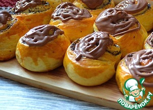 Маковые булочки под шоколадом Маковые булочки под шоколадом
