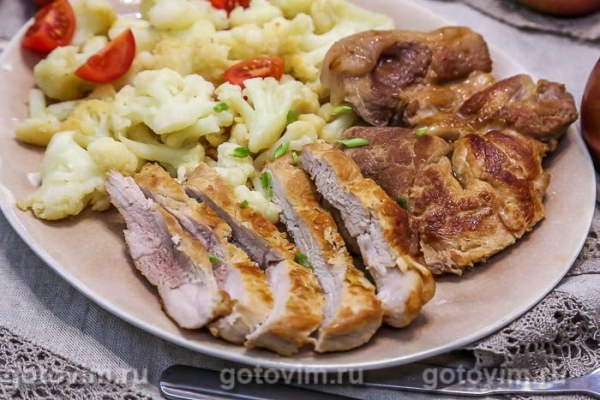 Эскалоп с лимонным соком и чесноком Эскалоп с лимонным соком и чесноком