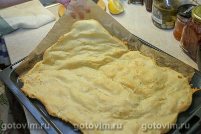 Заварной рулет с копченой рыбой и сырным кремом Заварной рулет с копченой рыбой и сырным кремом