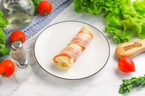 Блинчики с сыром и беконом Блинчики с сыром и беконом