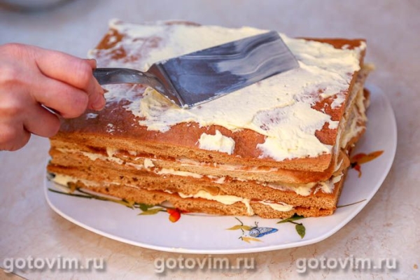 Заварной медовик с заварным кремом