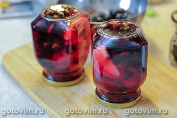 Компот из тёрна с яблоками на зиму (без стерилизации) Компот из тёрна с яблоками на зиму (без стерилизации)