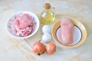 Люля-кебаб из свинины и курицы Люля-кебаб из свинины и курицы