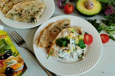 Блинчики с зеленью  и соусом #махеевъ