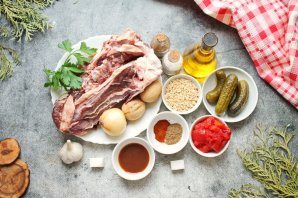 Классическое "Харчо" с солеными огурцами Классическое "Харчо" с солеными огурцами