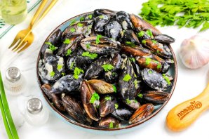 Мидии в белом соусе Мидии в белом соусе