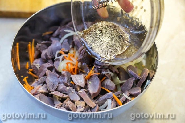 Утиные желудки с морковью по-корейски и соевым соусом Утиные желудки с морковью по-корейски и соевым соусом