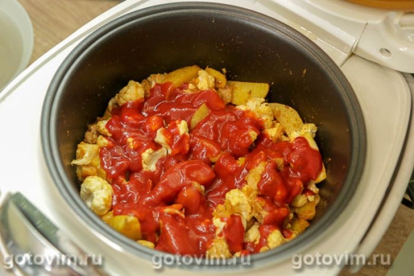Бириани с мясом и овощами в мультиварке
