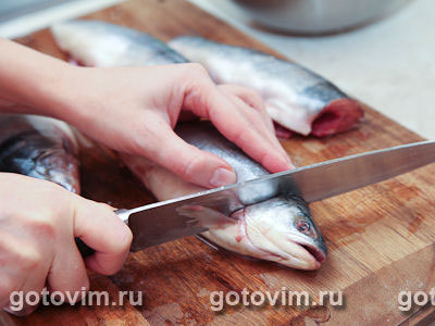 Голец, запеченный с лимонным маслом Голец, запеченный с лимонным маслом