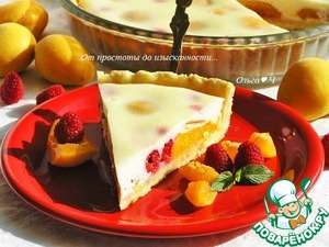 Пирог с абрикосами и малиной Пирог с абрикосами и малиной