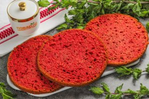 Торт "Красный бархат" на кефире Торт "Красный бархат" на кефире