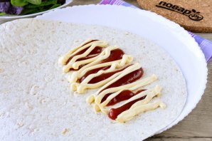 Шаурма в лепешке по-домашнему