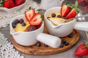 Запеченный крем из ряженки