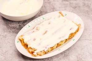 Блины с вишней в сметанном креме Блины с вишней в сметанном креме