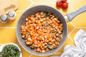 Макароны с шампиньонами