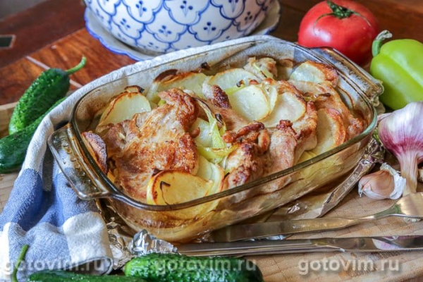 Запеканка из свинины с картофелем и сладким перцем Запеканка из свинины с картофелем и сладким перцем