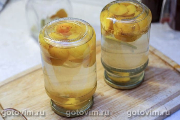 Компот из желтой алычи с лимоном без стерилизации Компот из желтой алычи с лимоном без стерилизации