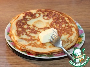 Блины к завтраку, приготовленные на кипятке