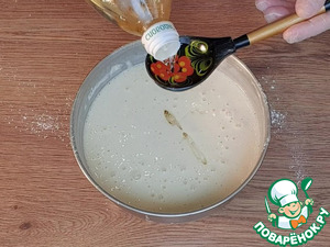 Блины на кипятке с грибной начинкой