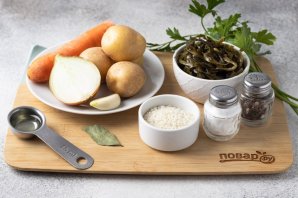 Суп с морской капустой и рисом Суп с морской капустой и рисом