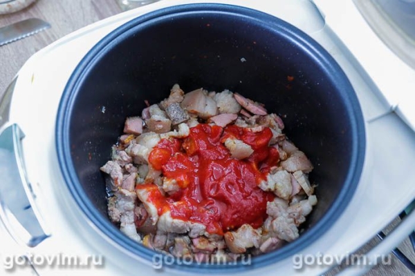 Бигус с квашеной капустой в мультиварке Бигус с квашеной капустой в мультиварке