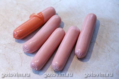 Сосиски, фаршированные омлетом Сосиски, фаршированные омлетом