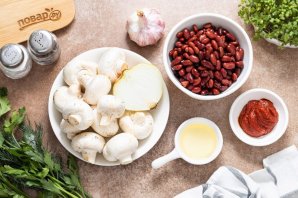 Красная фасоль с грибами Красная фасоль с грибами