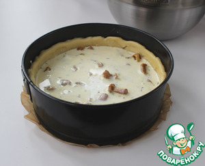 Заливной пирог с лисичками