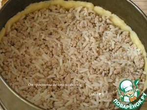 Мясной пирог с рисом, луком, яблоками Мясной пирог с рисом, луком, яблоками