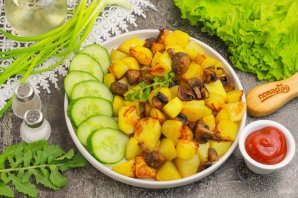 Картошка с грибами в аэрогриле Картошка с грибами в аэрогриле