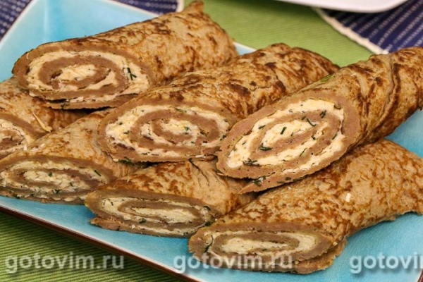 Печеночные рулетики с сыром Печеночные рулетики с сыром