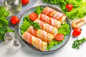 Блинчики с сыром и беконом Блинчики с сыром и беконом