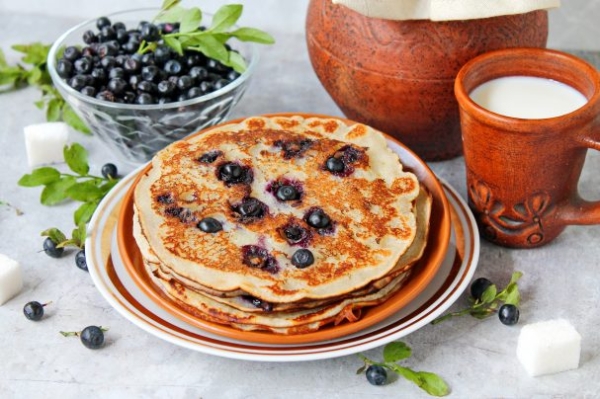 Черничные блины