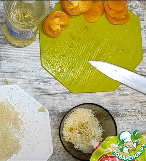 Эскалоп с помидорами и сыром из куриной грудки