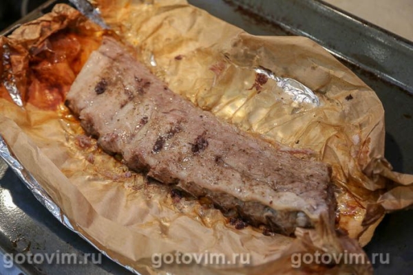 Свиные ребрышки с соусом из виски