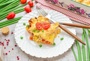 Мясо по-французски с курицей