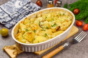 Минтай с картошкой в майонезе Минтай с картошкой в майонезе