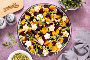 Салат из вареной свеклы с цитрусовой заправкой Салат из вареной свеклы с цитрусовой заправкой