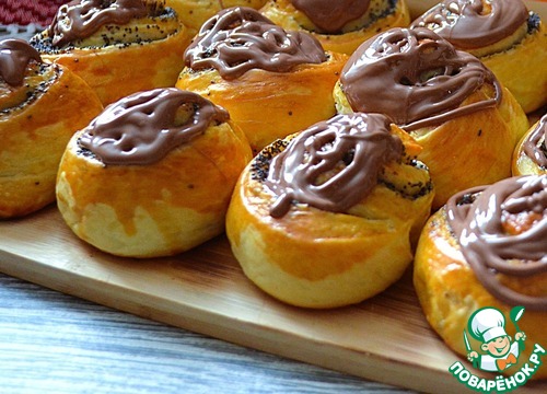 Маковые булочки под шоколадом Маковые булочки под шоколадом