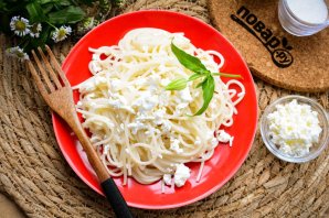 Сладкие спагетти с творогом Сладкие спагетти с творогом