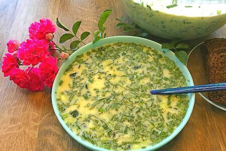 Окрошка на айране и минералке Окрошка на айране и минералке