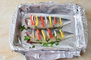 Скумбрия в фольге Скумбрия в фольге