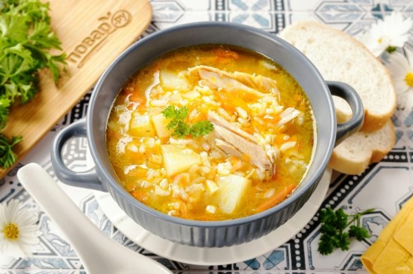 Куриный суп с рисом