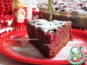 Шоколадный пирог с вишней